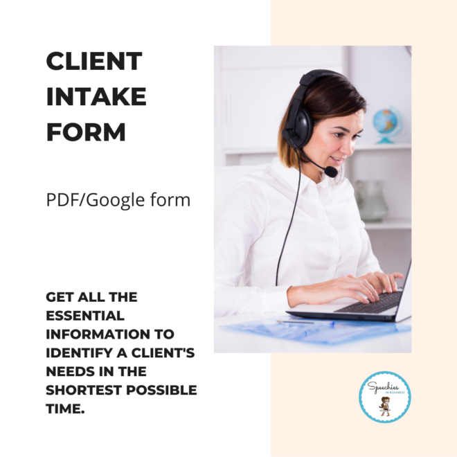 Client intake form