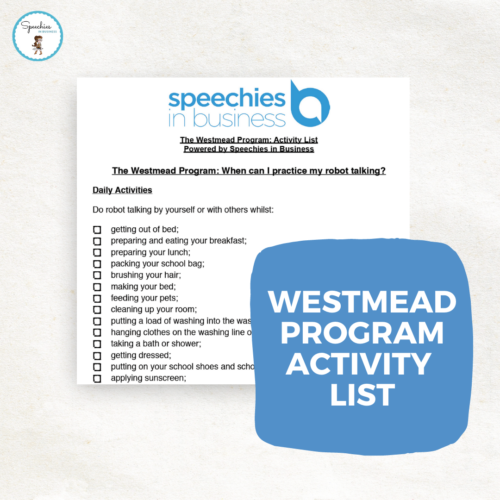 Westmead program activity list
