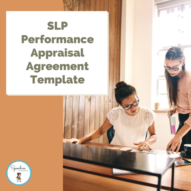 SLP Performance Appraisal Agreement Template