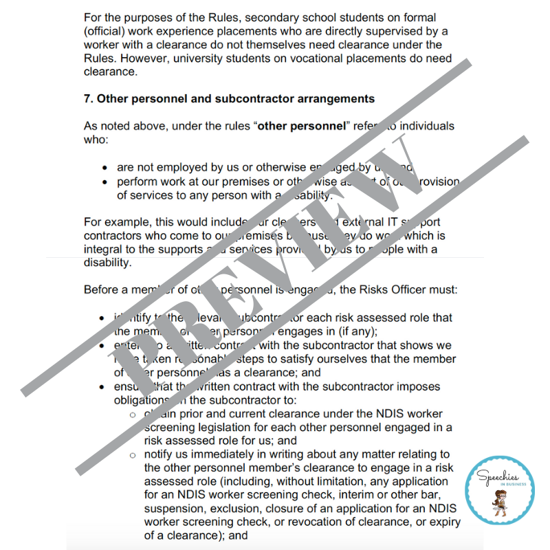 Ndis Risk Assessment Template - WINNING TEMPLATES